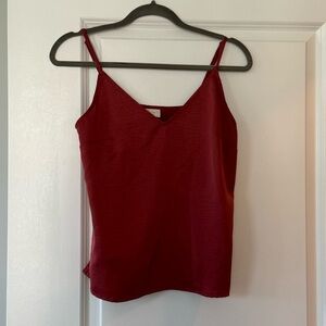 A New Day Sleeveless V-Neck Satin Top